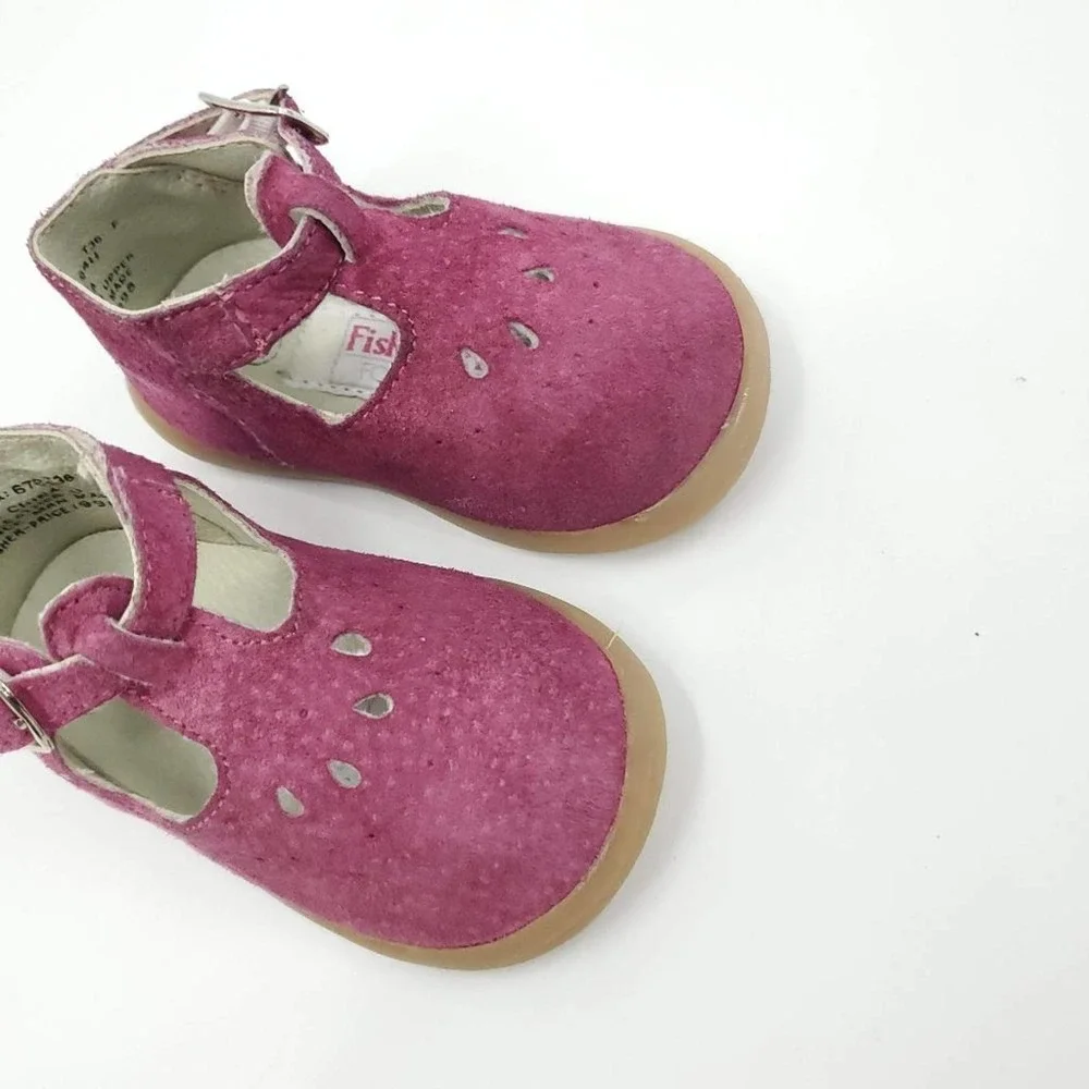Fisher Price Baby Girl Magenta Mary Janes 2T Vintage